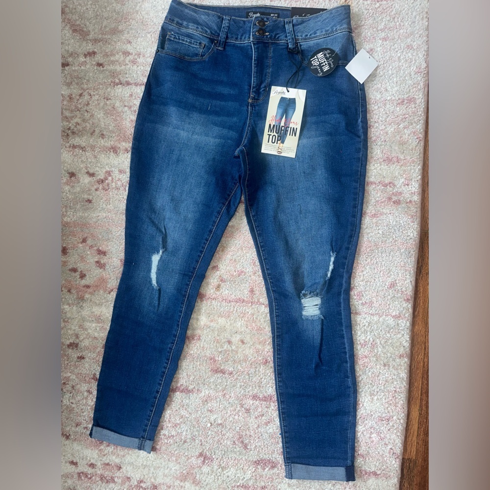 Royalty For Me Distressed Blue Skinny Jeans - Picture 4 of 10